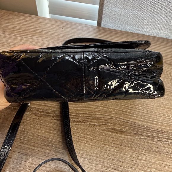 Michael Kors Black Quilted Patent Crossbody with Chain Strap - Picture 6 of 11